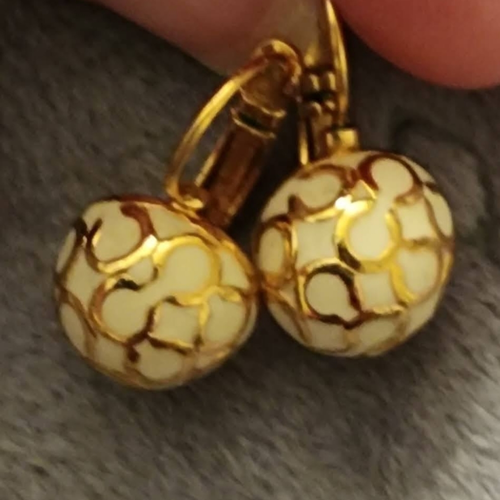 Coach Signature Drop Earrings